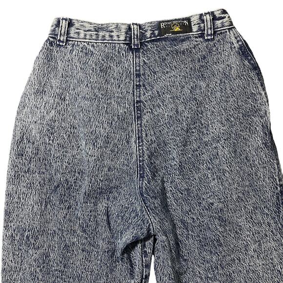 Vintage Rocky Mountain High Waist Acid Wash Bareback Jeans Western Flap Front - Picture 9 of 13